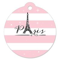 Paris, Ooh La La - Paris Themed Baby Shower or Birthday Party Favor Gift Tags (Set of 20)