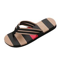 HAALIFE◕‿Men's Casual flip Flops Comfortable Athletic Thongs Slides Beach Non Slip Outdoor Slippers Sandal Black