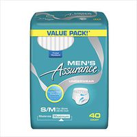 PACK OF 2 - Assurance Guards for Men, Maximum, S/M, 40 Ct