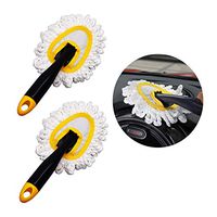 Yocada Microfiber Car Duster Mini Dash Duster Brush Cleaning for Car Computer Shelf Bathtub Home Kitchen Cleaning Exterior Interior with Dust Brush 2 Pack a Kit