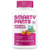 SmartyPants Women's Complete Multivitamin: Non-GMO, Multivitamin Plus Omega 3, Folate, Vitamin D3, Vitamin B, CoQ10, 240 Adult Gummies