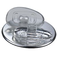 GMS Optical Premium Grade Soft Silicone D-Shape Push-in Nose Pads for Glasses, Sunglasses, Eye-Wear, and More! Eyeglass Repair (15mm Push-in, 4 Pair)