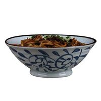 Bowl Blue and White Porcelain Creative Ceramic Bowl Noodle Bowl Big Bowl Ramen Bowl Soup Bowl Household tableware, retro bowl (Color : 19.86.8cm)