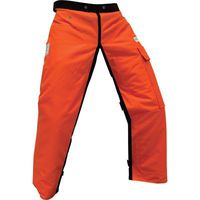 Forester Chainsaw Safety Chaps with Pocket, Apron Style (Long 40", Orange)