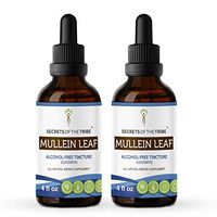 Mullein Leaf Tincture Alcohol-Free Liquid Extract, Organic Mullein (Verbascum Densiflorum) (2x4 FL OZ)