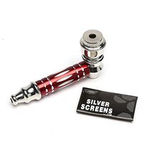 Exclusively Designed Small and Exquisite Pipe with Five Stainless Steel Screen Filters (red)