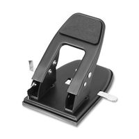 Officemate Heavy Duty 2-Hole Punch, Padded Handle, Black, 50-Sheet Capacity (90082)