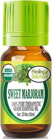 Organic Sweet Marjoram Essential Oil (100% Pure - USDA Certified Organic) Best Therapeutic Grade Essential Oil - 10ml