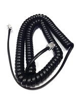 The VoIP Lounge Replacement 12 Foot Handset Curly Cord for Norstar T7316E T7208 T7100 Phone Charcoal Black