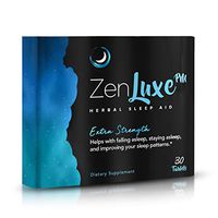 ZenLuxe PM Extra Strength Herbal Sleep Aid - Max Efficiency Sleeping Pills for Deep Restful Sleep & Insomnia Relief - Strong, Fast Acting, All-In-1 Formula - Natural Sleep Aids For Adults - 30 Tablets