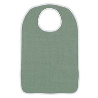 Adult Sized Terry Bib with Hook & Loop Closure - 3 Pack - Forest Green