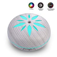 Seamei 550ml Essential Oil Diffuser Wood Grain Aromatherapy Diffuser Ultrasonic Cool Mist Humidifier with Color LED Lights Changing Waterless Auto Shut-Off Bedroom Office Home Baby Room Yoga