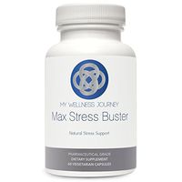 Max Stress Buster- Natural Stress Support- Cortisol Manager- Mental Clarity, Relaxation and Sleep- 60 Capsules