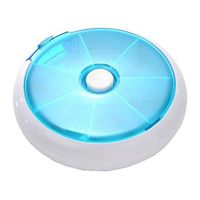 Kylin Express Circular 7 Day Pill Reminder Medicine Storage Container Pill Case, Blue