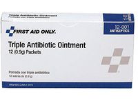 First Aid Only™ Triple Antibiotic Ointment Packets, 0.5 Gram, Box of 12