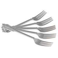 Luxe Party P-1010-SR Venetain Silver Plastic Forks, One Size