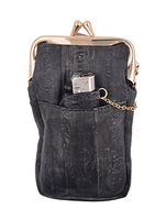 Genuine Eel Skin Leather Cigarette Case with Lighter Holder