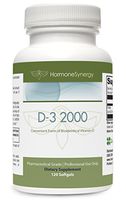 D3-2000 | 120 Softgels | Convenient Form of Bioidentical Vitamin D | Vitamin D3 (cholecalciferol) 2000 IU 500%