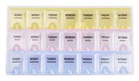 KEden Three Times A Day Pill Organizer Weekly Medicine Case Pill Kit Home Appliance Tablets Dispensers With Letters Remind