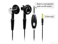 Kyocera Brigadier Black High Fidelity Stereo Headphones With Hands Free Microphone And Send/Answer/End Button