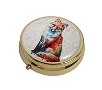 XingBoo Multicolored Cute Fox Custom New Hot Round Medicine Tablet Pocket Travel Gold Pill Case Vitamin Glass Decorative Box