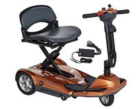 Transport S19M EZ(Easy Move) Fold Manual Folding Electric Mobility Scooter for Adults Seniors Handicaped Lightweight Mobility Travel Scooter, 11.5 Ah Li Battery Pack, Penny Copper