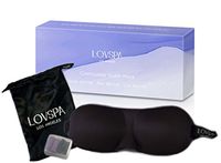 LOVSPA Sleep Eye Mask, Black, with 2 Pairs Soft Foam Ear Plugs Comfortable Unisex Sleep Mask | Ideal for Students,Travel, Yoga & Meditation Enjoy Restful Sleep Now!