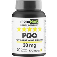PQQ 20 milligrams - PQQ supplement, Pyrroloquinoline Quinone, 90 capsules with Omega 3