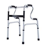 Walking aids YXGH@ Standard Walkers Old Man Walker Standing Walker/Lower Leg Walking Walker/Standing Frame Aluminum Alloy Disabled Adjustable Height Foldable Walking Bracket Walking