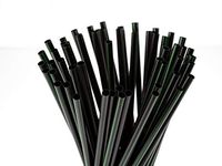 Bonnie Bio 100 black 6 mm corn PLA certified compostable unwrapped straws