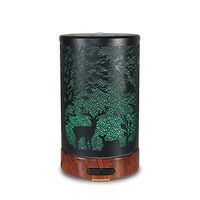 Essential Oil Diffuser ASAWASA Aroma Mist Humidifiers For Bedroom Home Office Yoga,Metal Aromatherapy Diffusers with Waterless Auto Shut-Off Protection 7Colors Changed LED Nightlight(Deer)