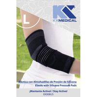 Elastic Elbow Support Brace w/Silicone Pressure Pads New Design Black New (L)