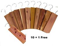 11 Pack Protection Cedar Hang Up Closet Light Cedar Aroma Protection Large Size (9" x 2.6" x .4" Inches)
