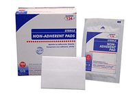 Non-Adherent Surgical Pads 3" x 4". Case of 1200 Absorbent Sterile Dressings for Wound site Protection. Easy to Remove. Can be Cut. Single use. Latex-Free.