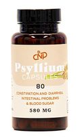 Pure Natural Whole Psyllium Husk Powder Capsules - 580mg Capsules 80 Pure Unflavored Fiber & Colon Cleanse Pills