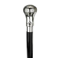 BRASS WALKING STICK DESIGN FLAMBOYANT FLORAL walking stick chrome hardwood