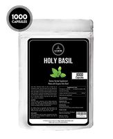 1000 Capsules Organic Holy Basil–100% Organic Holy Basil Powder, 350mg Per Serving | Veg Capsules | Supports Immunity System