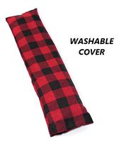 Microwavable Heating Pad, Washable Cover, Natural Materials, Handcrafted in The USA, ECO Friendly, Neck, Back Shoulder, Arthritis, Menstrual Cramps, Pain (Red Buffalo Plaid)