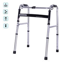 Lqdpdd Lightweight Folding Four Wheel Rollator Walker with Padded Seat, Elderly Walking Frame Adjustable 8 Height Lightweight Supports up to 350 lb Compact Folding Walker