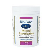 Biocare Mixed Ascorbates (with natural fruit extract antioxidants), 250g powder