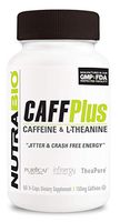 NutraBio CaffPlus – Dual Source Caffeine with Theanine (60 Vegetable Capsules)