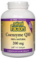 NATURAL FACTORS CoQ10 200 mg, 140 Count