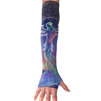 MZ-HY Men Women Classic Sports Arm Sleeves Mythical Spirit Phenix UV Protection Performance Arm Sleeve (1 Pair)