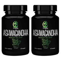 Inner Zen Ashwagandha Root Extract 1000mg 60 Capsules, 2 Pack, Reduce Stress, Lower Anxiety, Balance Immune System, Adrenal Support, Lower Cortisol, Includes Black Pepper Extract