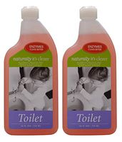Naturally It's Clean Toilet Cleaner, Cleans Toilet Bowls, Bidets, Urinal Surfaces, Porcelain, Fiberglass and Hardwater Buildup, Non-Toxic Plant-Based Enzyme Safe for Pet & Child, 24oz Spray x 2 Pack