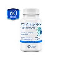 FolateMaxx L-Methylfolate 7.5 mg (60 Capsules)] Professional Top Quality Active Folate ] Non-GMO, Gluten Free ] Methyl Folate, 5-MTHF