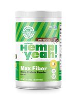 Manitoba Harvest Hemp Yeah! Organic Max Fiber Protein Powder, Chocolate, 16oz; with 9g of Fiber, 8g Protein and 1.3g Omegas 3&6 per Serving, Preservative Free, Non-GMO