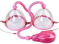 SIPENGFEI Strengthening Electric Breast Massage Vacuum Cup Breast Enlargement Pump Nipple Sucker Big Bella mast up Vibration Bra Expansion,Pink,ABCup（10cm）