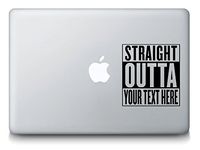Straight Outta Compton Custom Text Personalized School City Town MacBook Mac Laptop Notebook Car Window Locker Decal Sticker