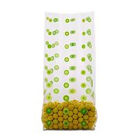 Green Dots Cello Bags 4" X 2 1/2" X 9 1/2" Halloween - 1.2 mil Thick